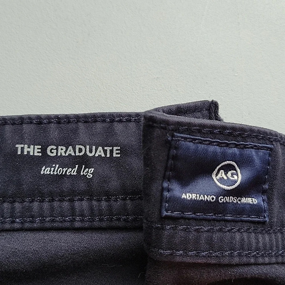 AG Adriano Goldschmied The Graduate Tailored Leg Chino Navy Size 36x34 - Picture 11 of 12